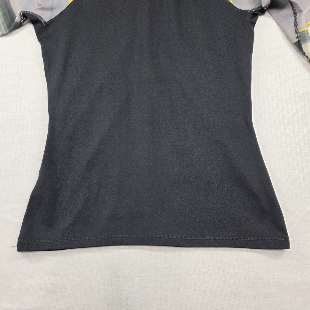 Nike Pro Black Grey Yellow Livestrong 1/4 Zip Long Sleeve L Athleisure Athletic - Picture 11 of 11